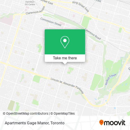 Apartments Gage Manor map