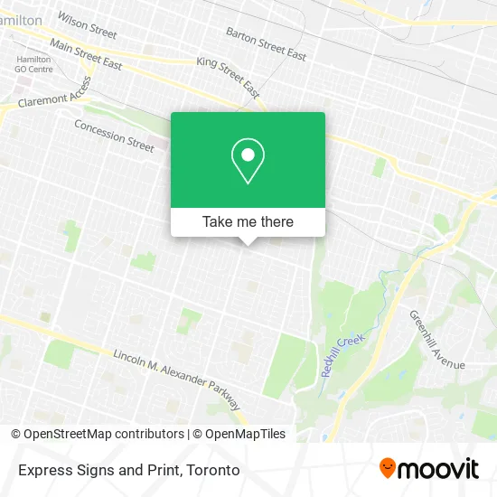 Express Signs and Print map
