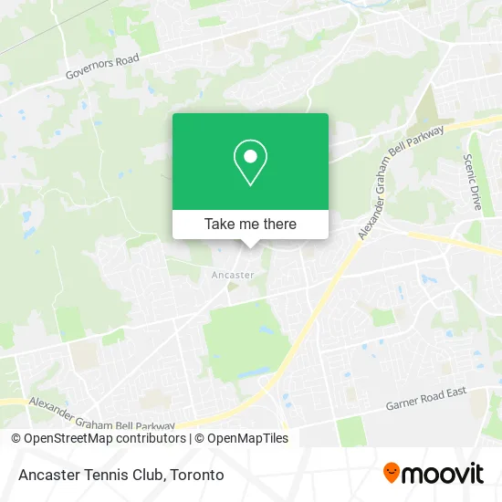 Ancaster Tennis Club map