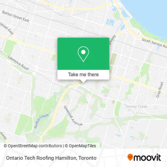 Ontario Tech Roofing Hamilton map