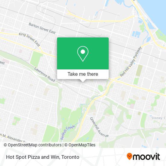 Hot Spot Pizza and Win map