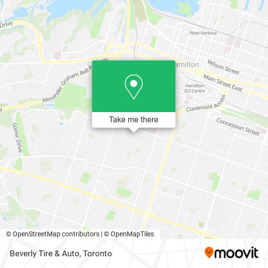 Beverly Tire & Auto map