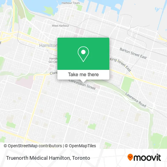 Truenorth Médical Hamilton map