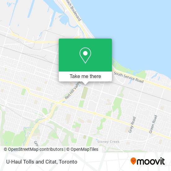 U-Haul Tolls and Citat map