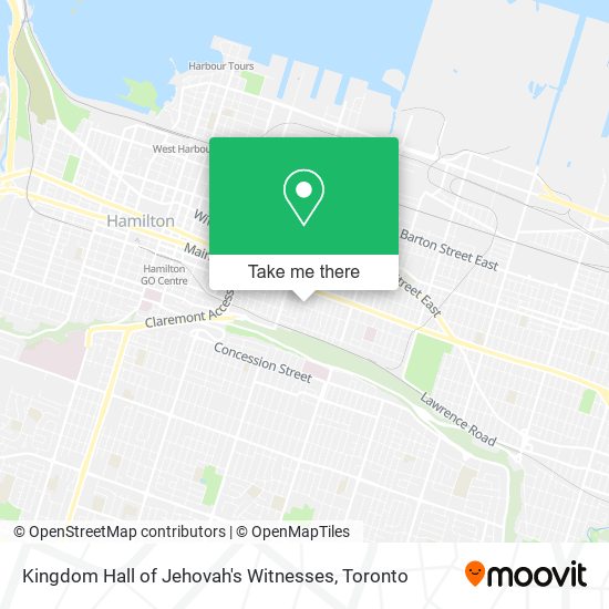 Kingdom Hall of Jehovah's Witnesses map