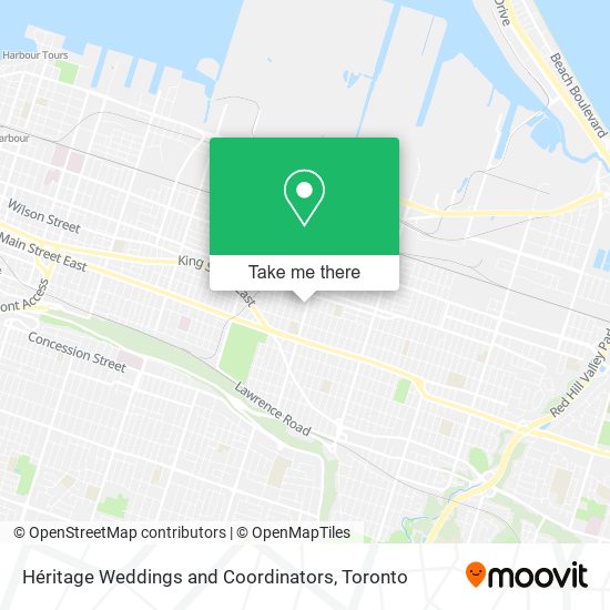 Héritage Weddings and Coordinators map