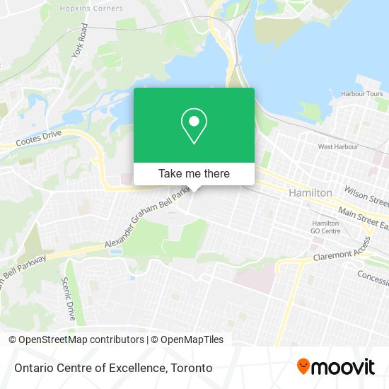 Ontario Centre of Excellence map