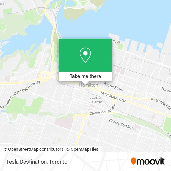 Tesla Destination map