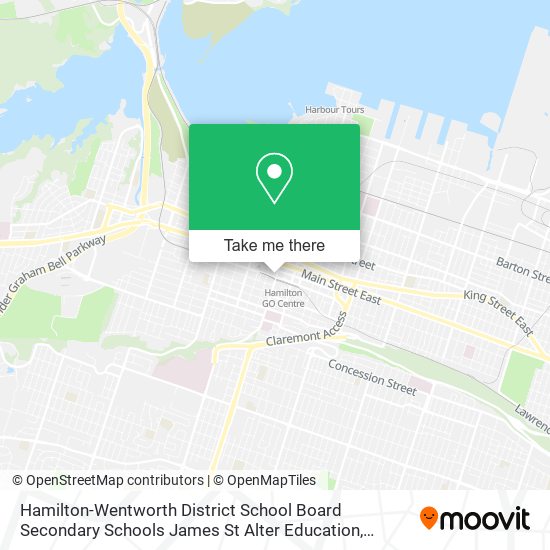 Hamilton-Wentworth District School Board Secondary Schools James St Alter Education map