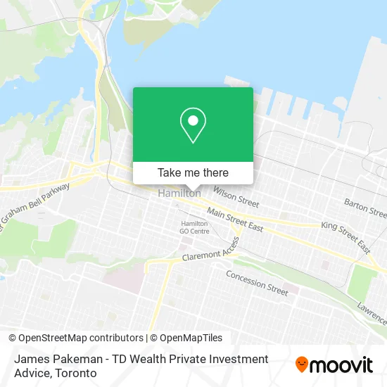 James Pakeman - TD Wealth Private Investment Advice map