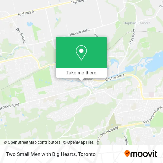 Two Small Men with Big Hearts map