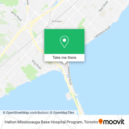 Halton Mississauga Base Hospital Program map