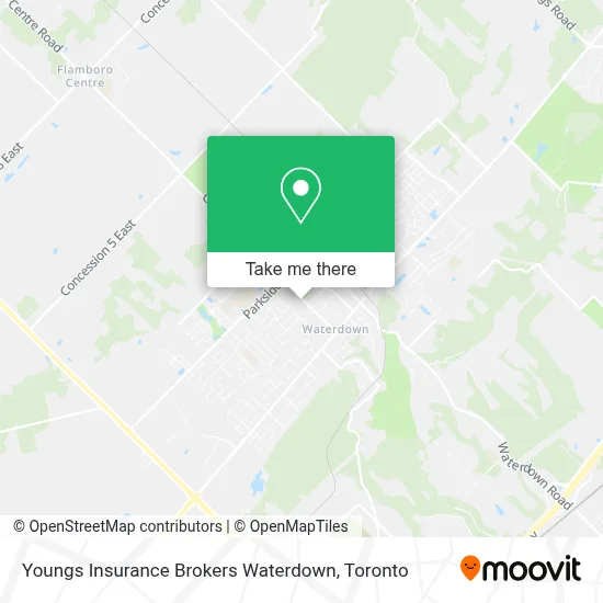 Youngs Insurance Brokers Waterdown map