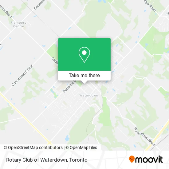 Rotary Club of Waterdown map