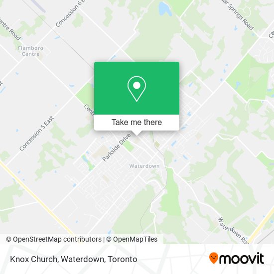 Knox Church, Waterdown map