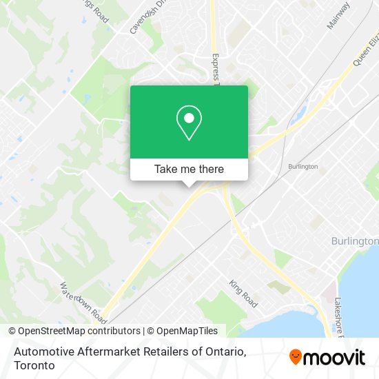 Automotive Aftermarket Retailers of Ontario map