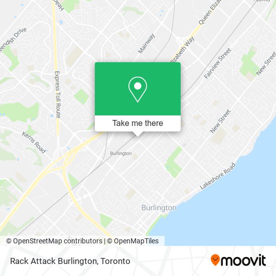 Rack Attack Burlington map