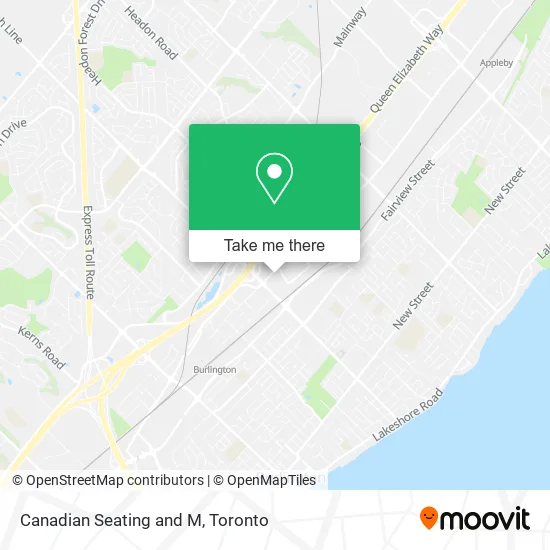 Canadian Seating and M map