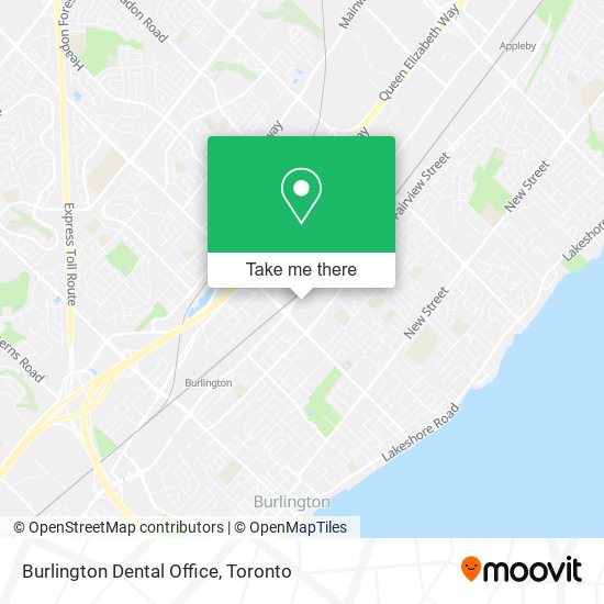Burlington Dental Office map