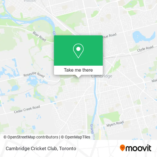 Cambridge Cricket Club map