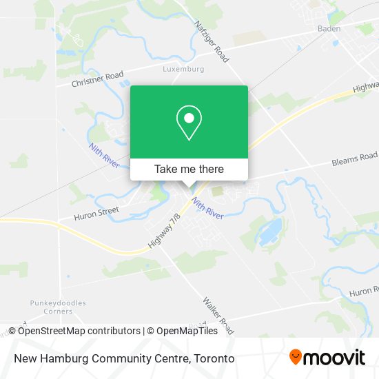 New Hamburg Community Centre map