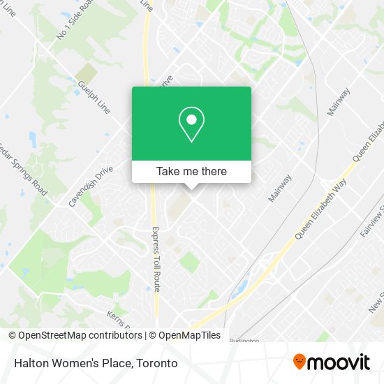 Halton Women's Place map