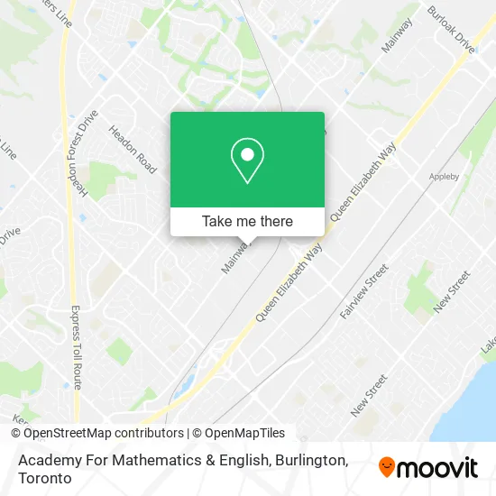 Academy For Mathematics & English, Burlington map