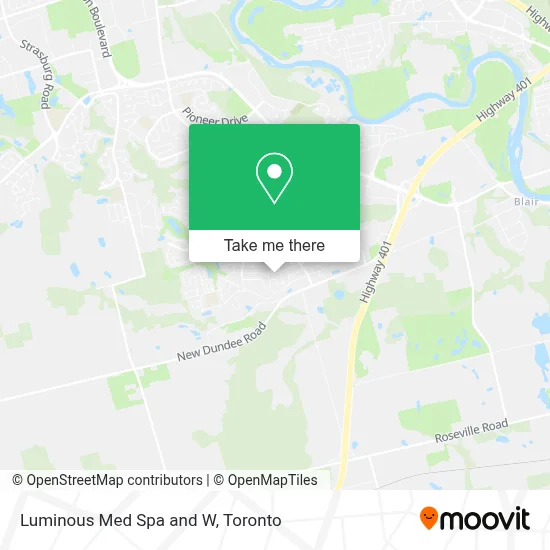 Luminous Med Spa and W map