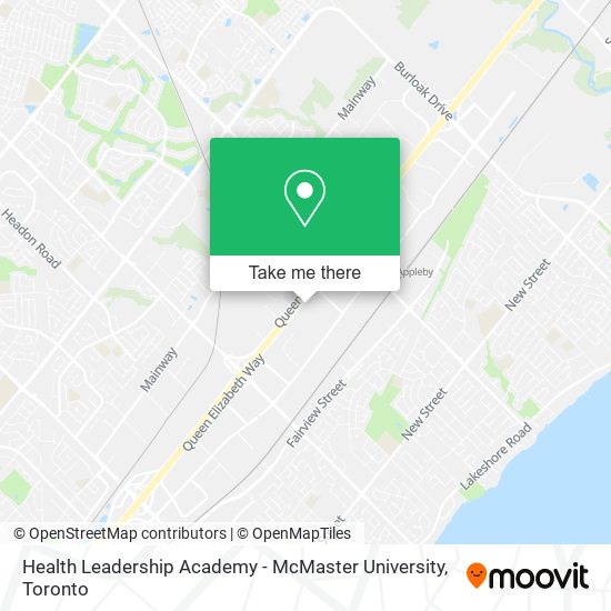 Health Leadership Academy - McMaster University map