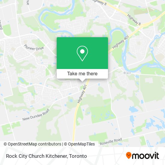 Rock City Church Kitchener map