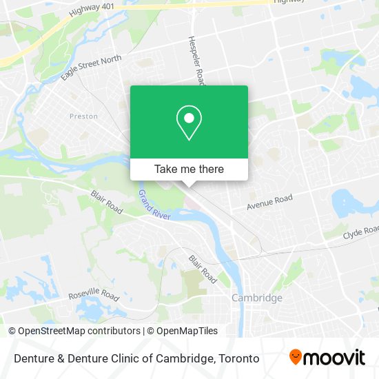 Denture & Denture Clinic of Cambridge map