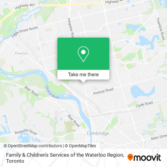 Family & Children's Services of the Waterloo Region map
