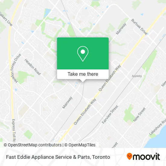 Fast Eddie Appliance Service & Parts map