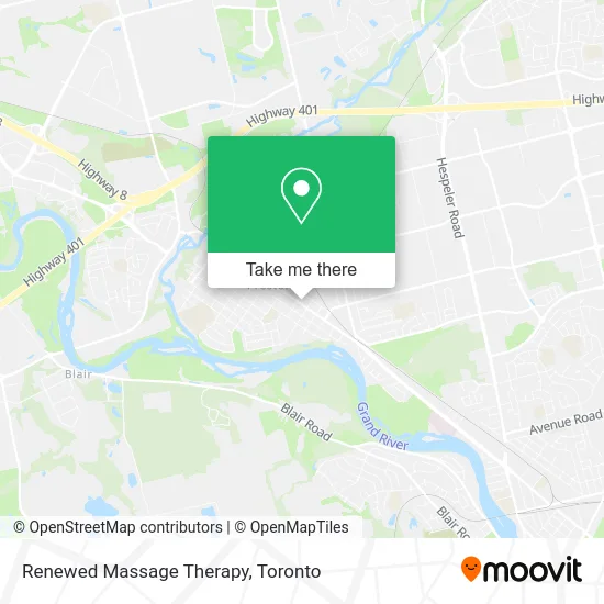 Renewed Massage Therapy map