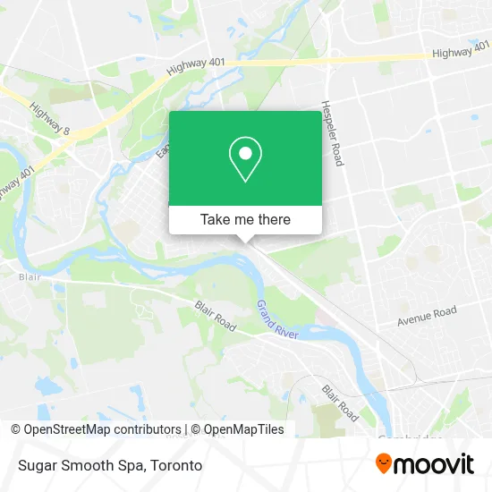Sugar Smooth Spa map