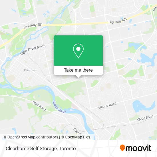Clearhome Self Storage map