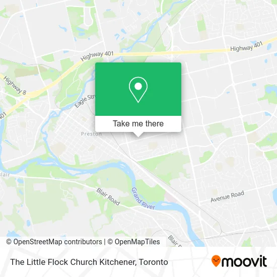 The Little Flock Church Kitchener map