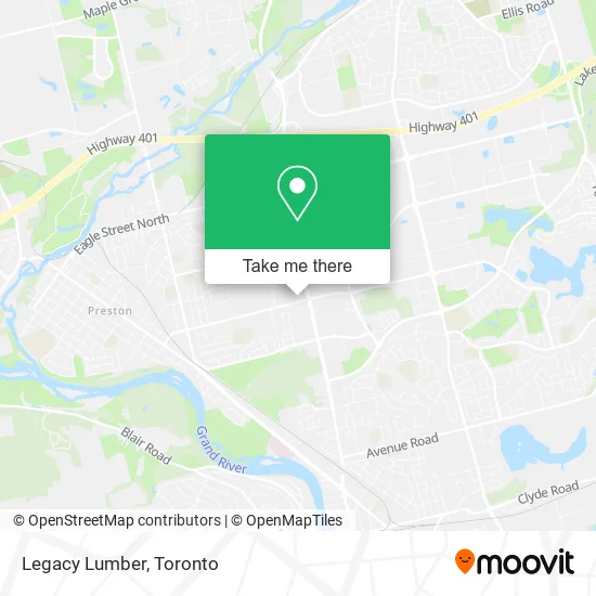 Legacy Lumber map