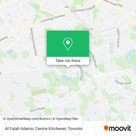 Al Falah Islamic Centre Kitchener map