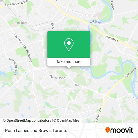 Posh Lashes and Brows map