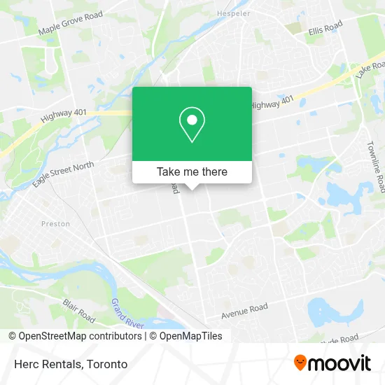Herc Rentals map