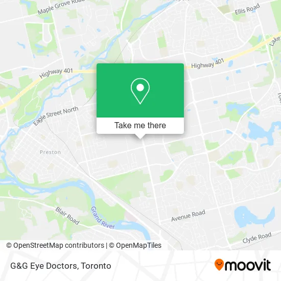 G&G Eye Doctors map