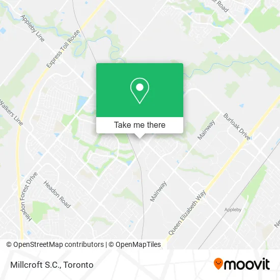 Millcroft S.C. map