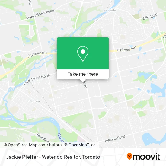 Jackie Pfeffer - Waterloo Realtor map