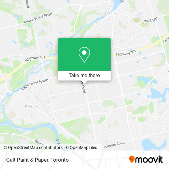 Galt Paint & Paper map