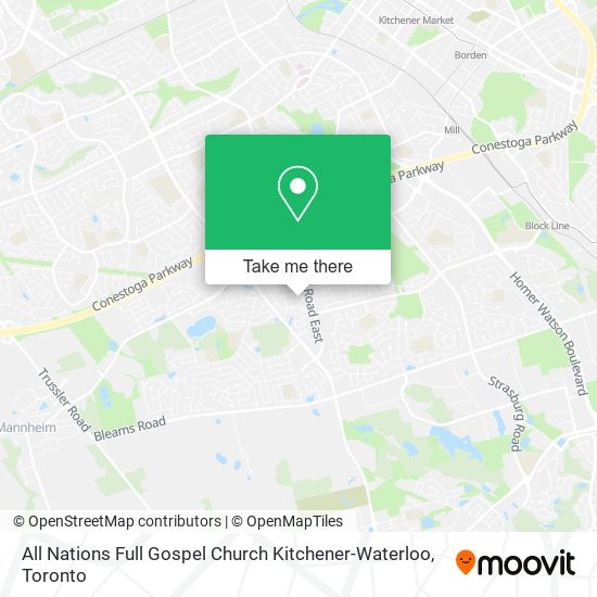 All Nations Full Gospel Church Kitchener-Waterloo plan