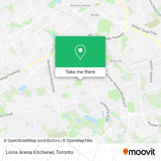 Lions Arena Kitchener map