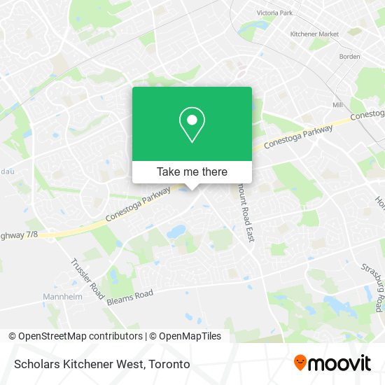 Scholars Kitchener West map