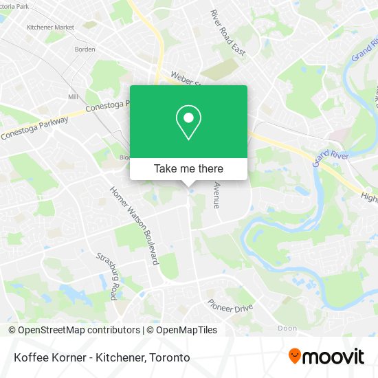Koffee Korner - Kitchener map