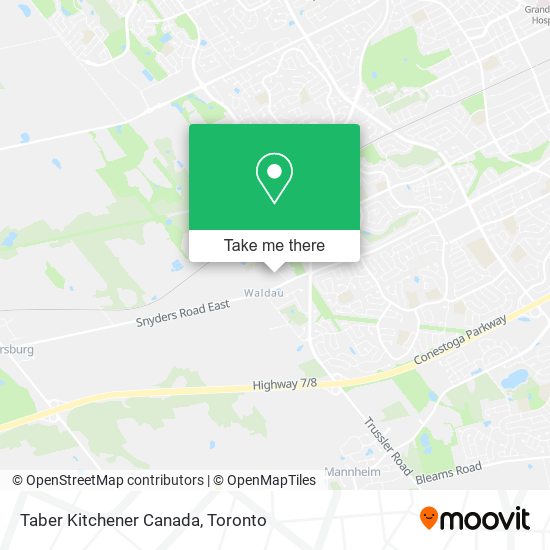 Taber Kitchener Canada map